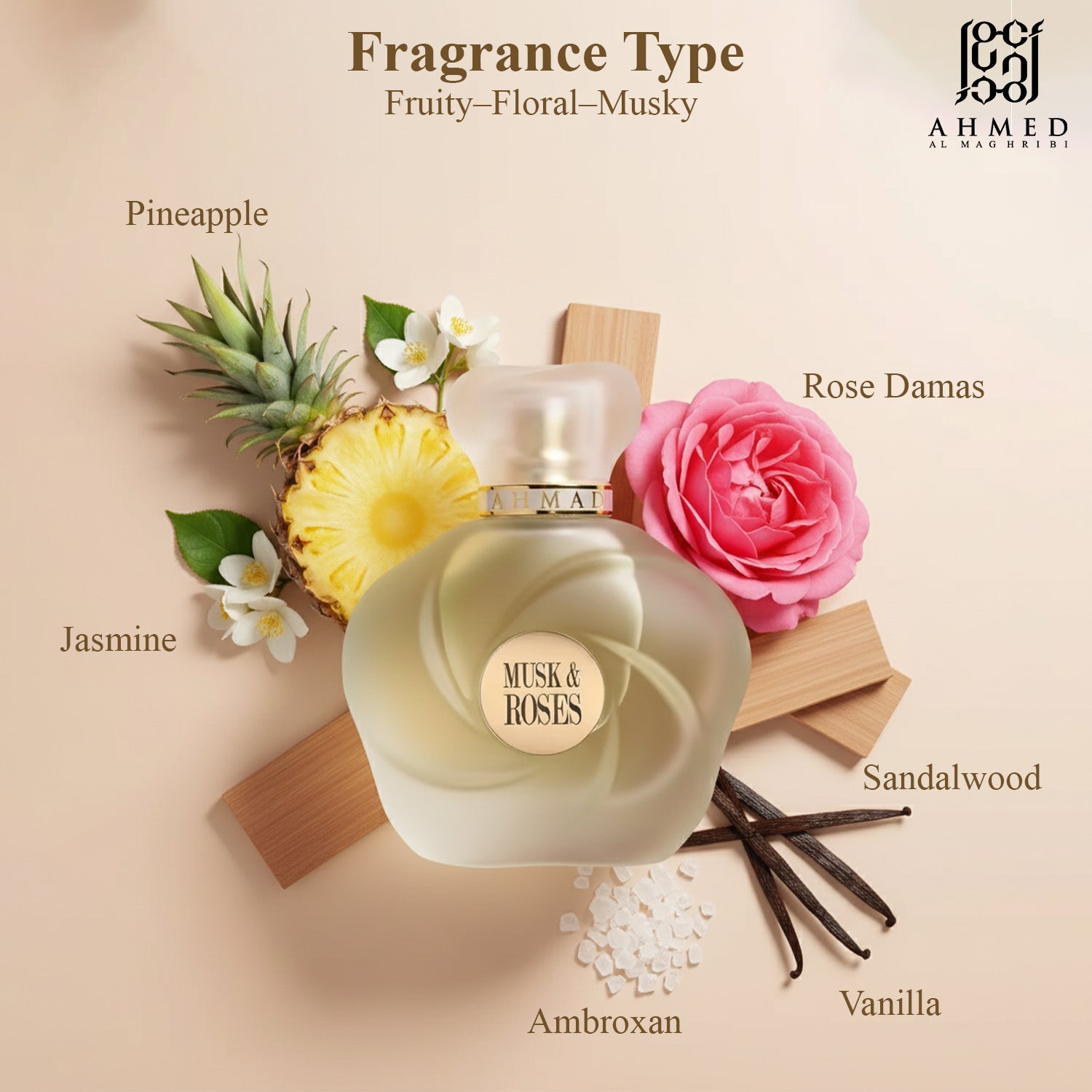Musk & Roses EDP 75ml - Ahmed Al Maghribi - Fragrance Forte